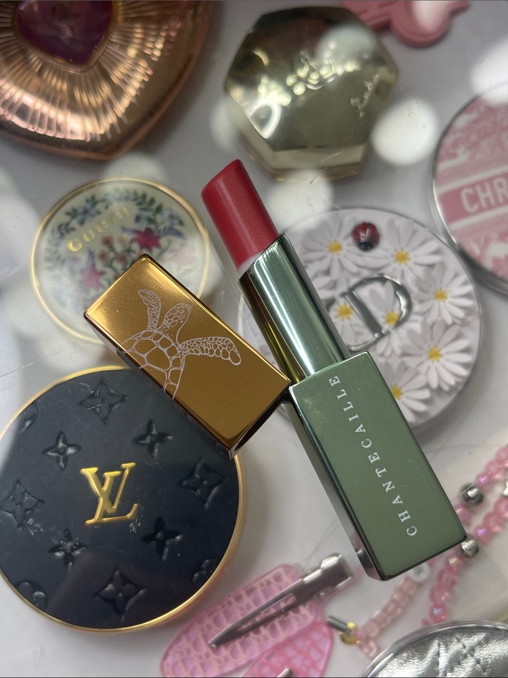 Chantecaille lip chic in ginger lily - coral